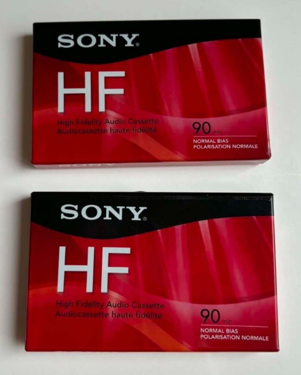 Sony HF 90 min Normal Bias High Fidelity Audio Cassette C90HFR Lot of 2